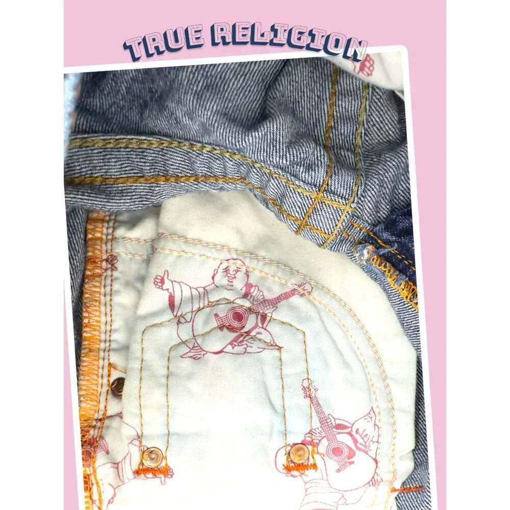 True Religion Womens Jeans 27 Blue Denim Made In USA 100% Cotton - Picture 3 of 16